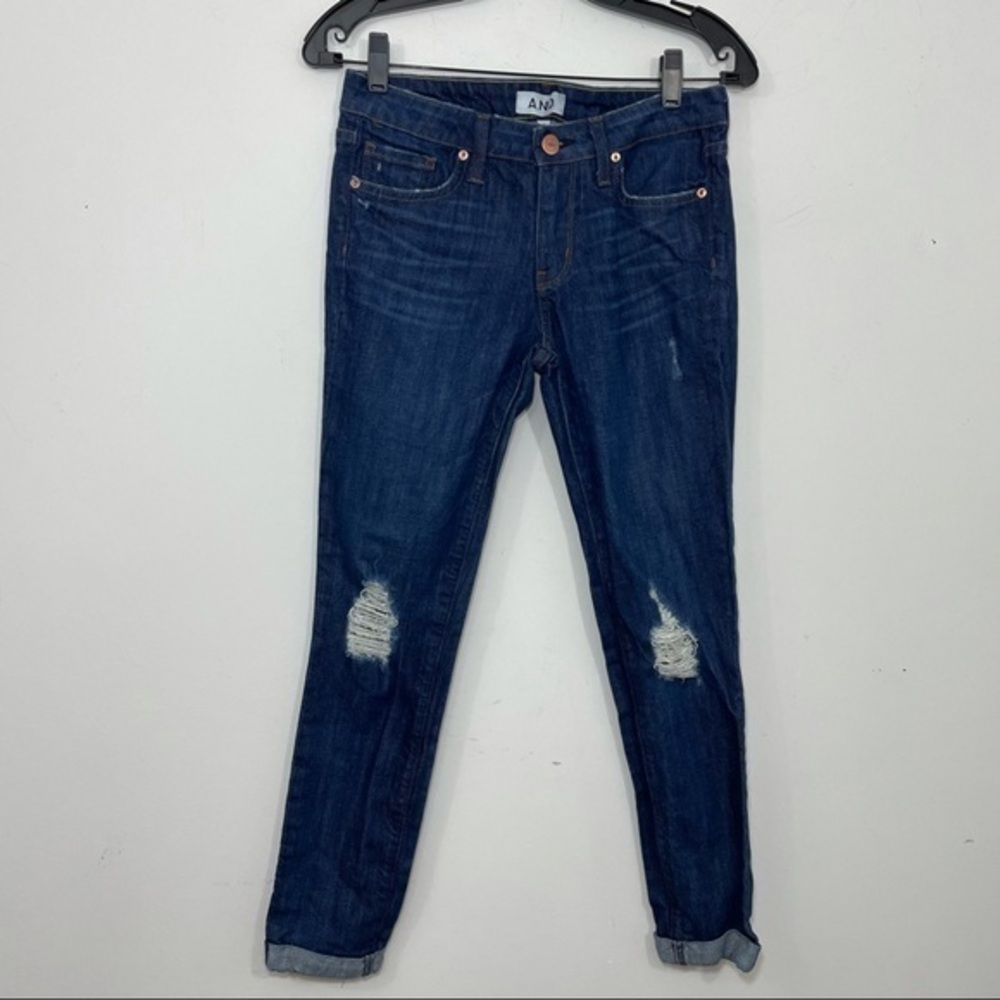 A.N.D. Brand rolled skinny dark wash jeans 28